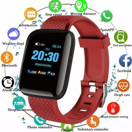 116Plus Smart Bracelet Stijlvolle D13 Smart Watches Electronic Sports Smartwatch Fitness Tracker voor Android Smartphone IP67 Waterdicht horloge