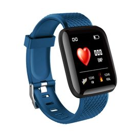 116plus pulsera pulsera inteligente impermeable fitness rastreador reloj ritmo cardíaco ritmo de la presión arterial monitor podómetro banda mujeres hombres