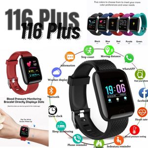 116plus montre intelligente hommes pression artérielle étanche Smartwatch femmes moniteur de fréquence cardiaque Fitness Tracker montre Sport pour Android IOS