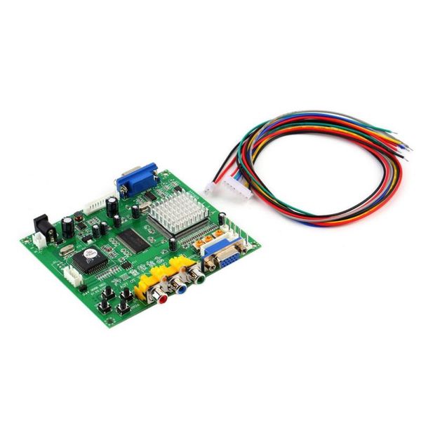 Envío gratuito 117*100*20 mm 5VDC /- 05v (2A) Juego de Arcade RGB/CGA/EGA/YUV a VGA HD Placa convertidora de vídeo HD9800/GBS8200 Ubsmd