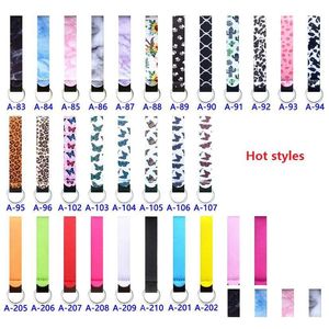 117 couleurs néoprène bracelet porte-clés poignet clé ceinture plus bande de conception léopard couleur pure téléphone lanière porte-clés longue plongée matériel Dh3Hn