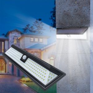 118 LED lampes murales solaires lampe solaire extérieure alimentée par la lumière du soleil 3 Modes capteur de mouvement PIR pour la décoration de jardin rues murales crestech168