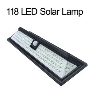 118 LED Appliques Solaires Extérieures Imperméables avec Détecteur de Mouvement Lampes Solaires Extérieures Faciles à Installer pour Porte d'entrée Cour Garage Jardin Patio Terrasse crestech168