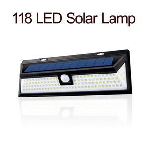 118 LED Appliques Solaires Extérieures Imperméables avec Détecteur de Mouvement Lampes Solaires Extérieures Faciles à Installer pour Porte d'entrée Cour Garage Jardin Patio Terrasse crestech