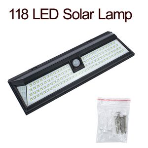 118 LED Solar Wall Lights Powered Motion Sensor Wall Beveiliging Lichtlamp Garden Outdoor Garden Decoratie Wall Street Crestech168