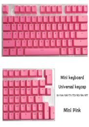 118 Capent de clé PBT pour Universal Mini Mechanical Keyboard Backlit Multiple Couleur 616468718284 Keys Layout Keycaps Replacement2386389