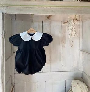 1182b Né Vêtements de fille Bébody Bodys Summer Infant Sleeve Doll Collar Collar Collar Gointe