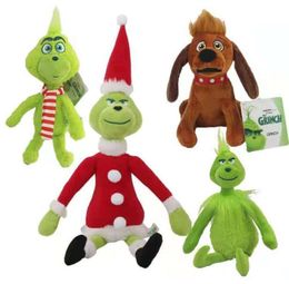 118quot 30CM Grinch Noël Monstre Vert En Peluche Chien Doux En Peluche Dessin Animé Animal Poupée pour Enfants Cadeaux De Noël83334177140711