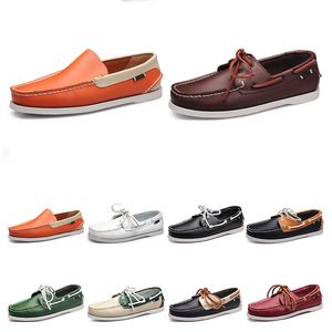 119 chaussures de sport pour hommes en cuir style britannique noir blanc marron vert jaune rouge mode extérieur confortable respirant