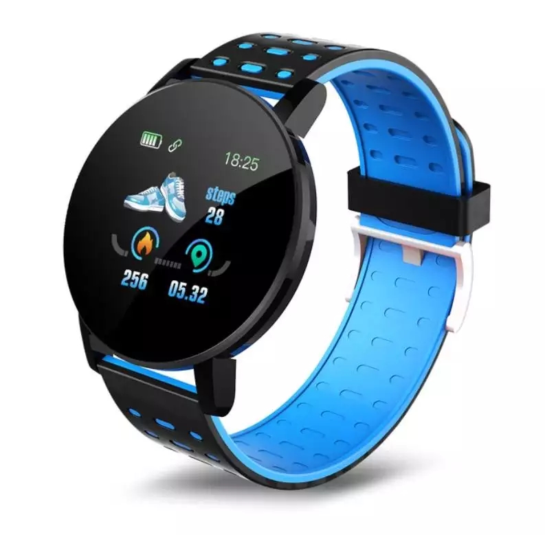119 più braccialetti intelligenti da 1,44 pollici GPS Monitoraggio cardiaco impermeabile Monitoraggio Fitness Tracker Promemoria 119 Plus Smart Watch