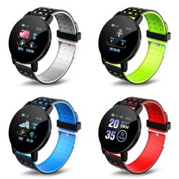 119 Plus Smart Armband Smartband met Bloeddruk Hartslag Waterdicht Kleur Scherm Smart Wristband Sport Smart Horloge Fitness Tracker