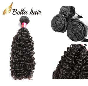 Paquetes rizados de cabello virgen de calidad 11A, tejido sin procesar, 100 extensiones de cabello humano, corte ondulado de donante joven, negro natural 9279887