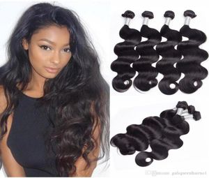 11a rauwe Indiase mensenhaarbundels Lichaam los diepe natuurlijke golf kinky krullend haar weefsels dubbele inslag Haarextensions3254236