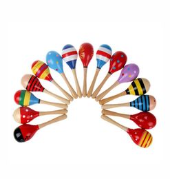 11 Cm Baby Speelgoed Kinderen Houten Rammelaar Maracas Cabasa Muziek Instrument Zand Hamer Orff Instrument Baby Toys1011691