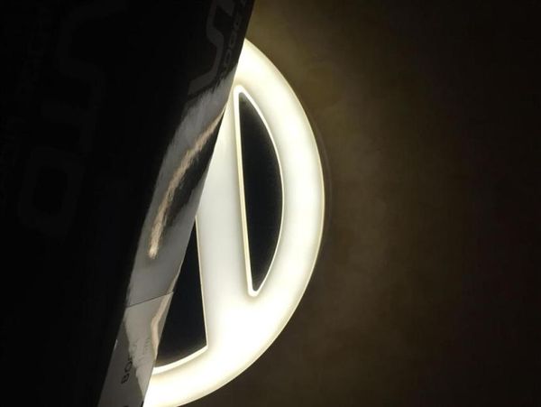 Logo LED 11cm, lumière blanche bleue rouge 4D, Badges de voiture 12V, feux d'emblème arrière pour VW256v6795165