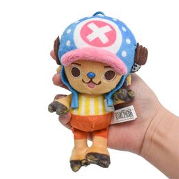 11 cm de una pieza de peluche llavero juguete Tony Chopper colgante suave relleno muñecos de peluche kawaii llavero bolso adornos juguetes regalo 240328