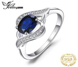 11CT creó una declaración de zafiro azul anillo de halo 925 joyería de piedras preciosas para mujeres8444321