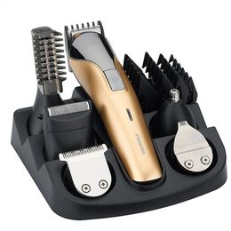 11in1 kit de aseo cortador de pelo cortadora de pelo eléctrica para hombres barba coche trimer máquina de afeitar ceja ajuste cara cuerpo peluquero 240201