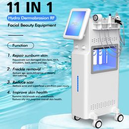 Machine RF fractionnée d'hydradermabrasion multifonctionnelle 11 en 1, équipement de beauté pour Salon de beauté, utilisation EMS