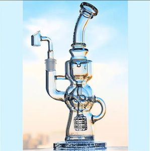 11inchs Big Glass Water Bongs Dab Grofs Bookahs Shisha Recycler Bong Fumer Glass Pipe avec 14 mm Banger