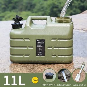 Seau d'eau extérieur de grande capacité 11l, réservoir d'eau de conduite Portable, conteneur avec robinet pour le Camping 240112