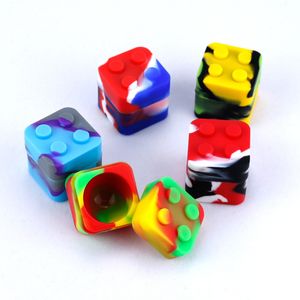 11 ml siliconen containers potten vierkante lego dab droog kruid silicium wax container oliepot