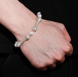 Lien de style os pour hommes de 11 mm de large, chaîne longue de 18 pouces, bracelet de longueur de 8 pouces en plaqué or jaune 14 carats, bijoux en diamant et zircone cubique
