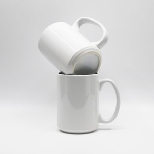 Taza de cerámica de sublimación de 11 oz, taza de café en blanco con asa, impresión DIY por Express