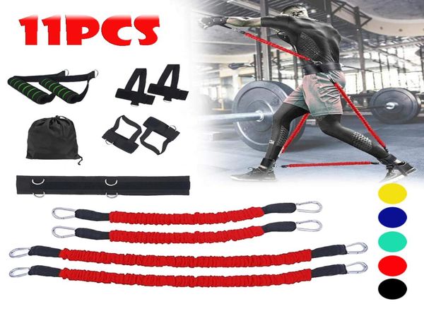 11pc bandes de résistance de remise en forme ensemble élastique musculation résistant bandes de résistance Sport bandes de caoutchouc Fitness expanseur J01156575144