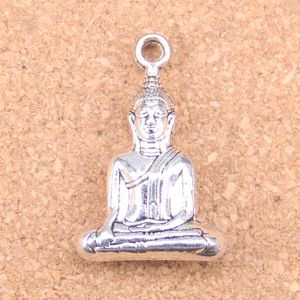 11 pièces Antique argent Bronze plaqué méditer bouddha pendentif à breloques collier à faire soi-même Bracelet Bracelet résultats 35*23mm