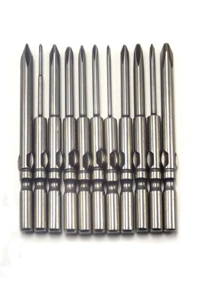 11pcs croix phillips magnétique antislip long bits impact tournevis à vis de bit de forage pour tournevis électrique alimenté en courant continu2421525