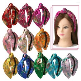 11 pièces/lot mode filles soie imprimé Turban bandeau nœud bandeau cheveux tête enveloppement Bandanas pour les femmes