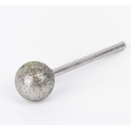 11Pcs Set Diamond Grind Needle Head Cutter Jade Carve Tools Engrave Rotary Spherical Burr Tool 2.35mm Shank Round Ball