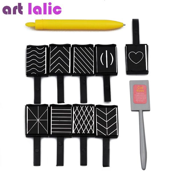 11pcs Set Magnet Plate Wand Board Nail Art Tool pour bricol