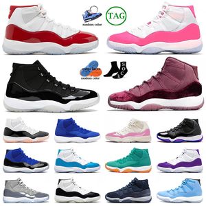 11s Zapatos de baloncesto de color rosa cereza para hombres y mujeres 11 Deportes al aire libre Cool Grey Jubilee 25 Aniversario Gorra y vestido Georgetown Retroes OG Zapatillas de deporte