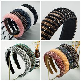 11Styles Crystal Beaded Hairband Rainbow Flower for Women Head Bezel Hair Hoop Rhinestone Fashion Headbands for Women