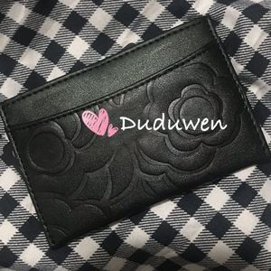 tarjeta de visita vuela 11X7.5CM Moda C hardwear PU Mini Monedero camelia tarjetero Monedero V-regalo