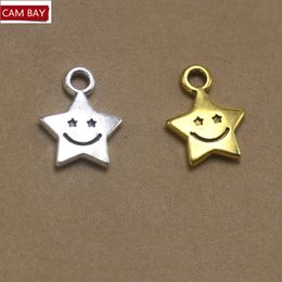 11x8mm sourire étoile collier à breloques pendentif bricolage boucles d'oreilles Bracelets porte-clés faisant des résultats de bijoux artisanaux faits à la main