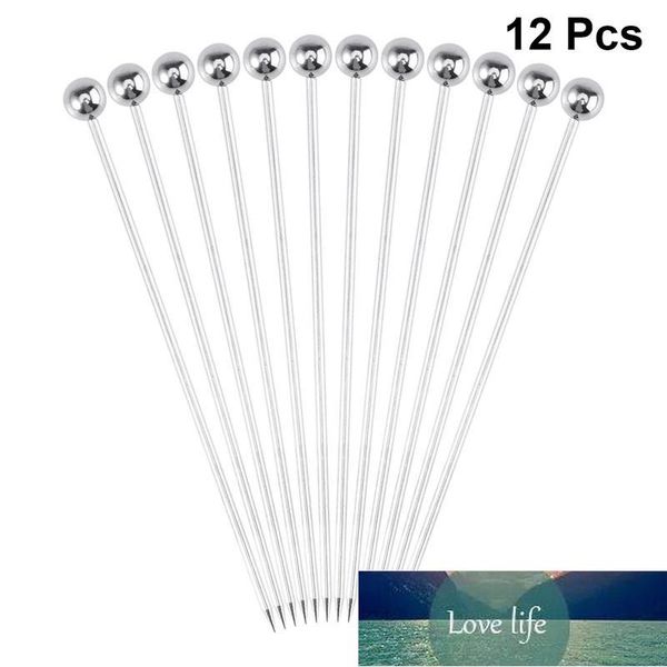 12/10 / 20pcs Cocktail en acier inoxydable Picks Bâtons de fruits Coupes à dents Cocktail Signe de fruits Cuisine et salle à manger pour Barre de fête Prix usine Design Expert Qualité