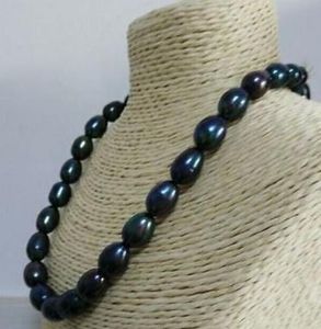 12-13 Tahitian Black Pearl Necklace 18inch 14k Gold Clasp