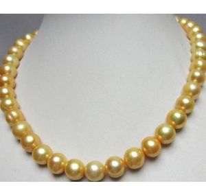 Collier de perles baroques en or des mers du Sud, 12-13mm, 18 pouces, accessoires en or 14K