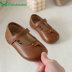 12-15.5 cm chaussures en cuir pour bébé pour petite princesse premier anniversaire fête de mariage solide doux noeud papillon large orteil enfants fille chaussure de printemps 240115