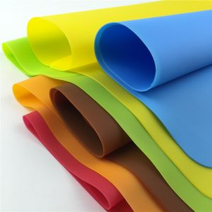 Alfombrilla antiadherente de silicona para hornear de 12x16 pulgadas, alfombrillas para mesa de repostería con cachimba, almohadillas de cera de plástico rojo, verde, azul, amarillo, marrón y naranja