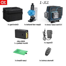 12 16 Lijnen 3D 4D Groene Laser-niveau 360 Zelfnivellerende optische leveller 5200mAh 8H Uithoudingsvermogen bouwgereedschap bouwstatief Wdnem