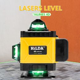 12/16 lignes laser niveau 4d 360 ° horizontal vertical croix auto-nivelant le niveau de la ligne transversale
