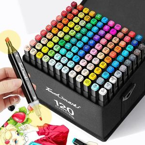 12-168 Colores Manga Markers Pennen Set Schilderij Tekening Markeerstift School Art Supplies Voor Kunstenaar Koreaanse Briefpapier 231227