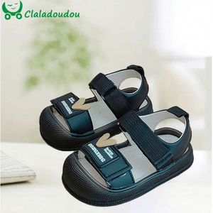 12-16cm merk baby zomers zachte gesloten sandalen, solide outdoor casual voor 0-3 jaar peuterjongens, baby strand sandalen l2405