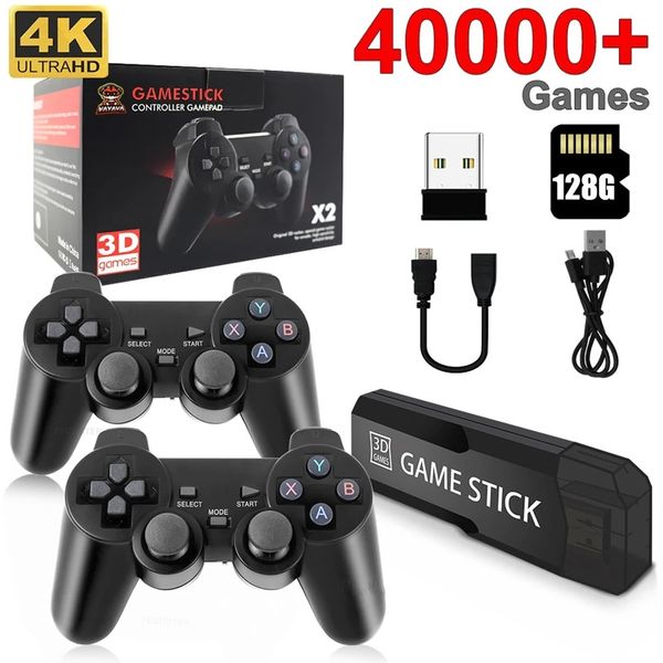 Consola de videojuegos portátil GD10 Controlador inalámbrico 2.4G Salida 4K HD TV Juegos retro 40 emuladores 128G 40000+ Juegos 64GB 30000+ Juegos para PSP/PS1/N64/DC