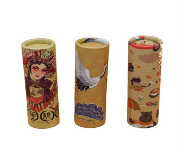 12 mm Récipient cosmétique vide Kraft Paper Lipstick Tube Papier rond Papier à lèvres Rechargeable Bouteille LIP TUBES 40PCS289L8089729