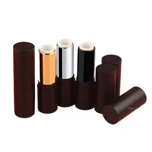 12,1 mm mate negro redondo lápiz labial tubo barras de labios cajas vacías bálsamo labial tubos de labios DIY paquete de muestra botella herramienta de maquillaje b2Wa #